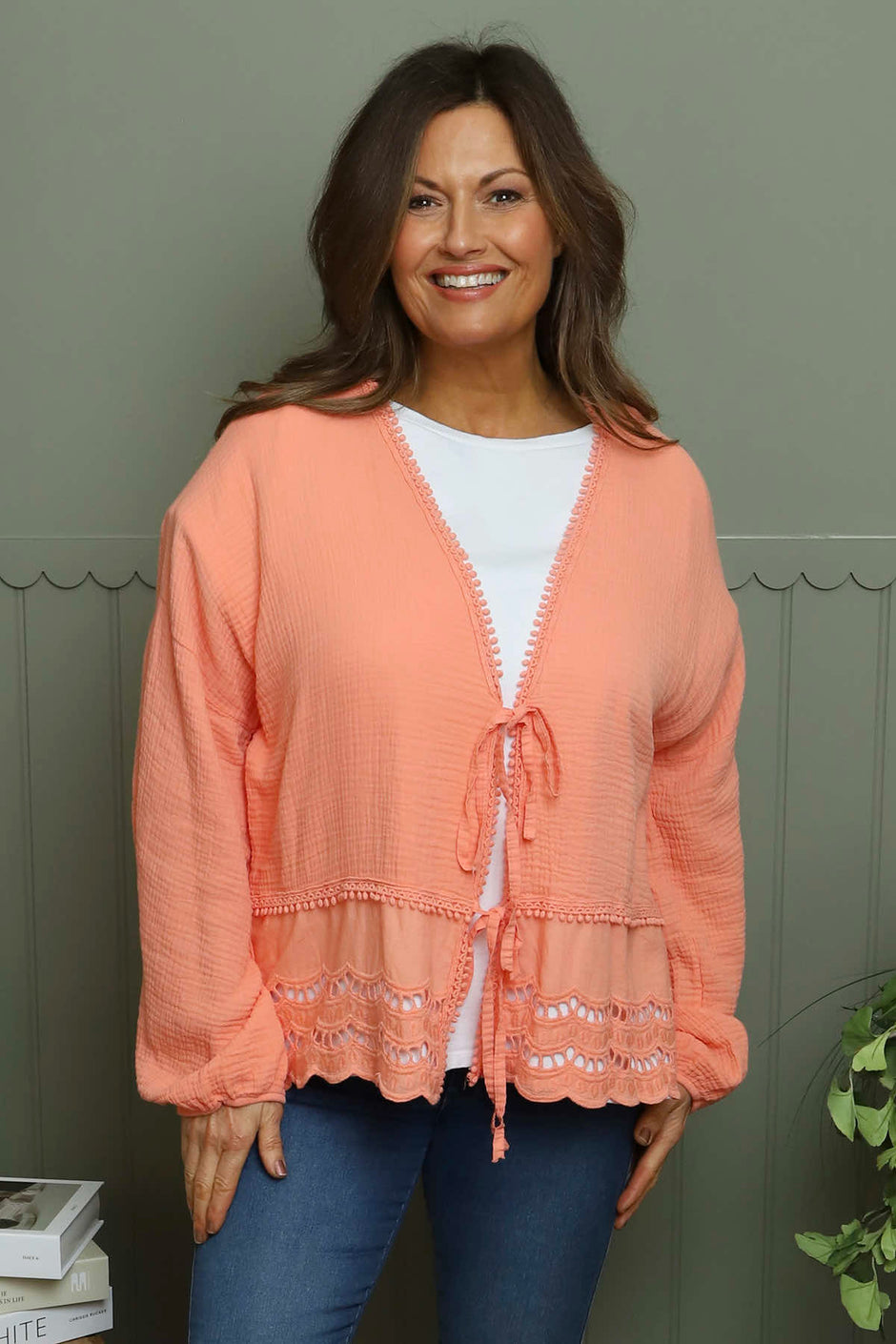 Kalkan Crinkle Cotton Jacket Orange