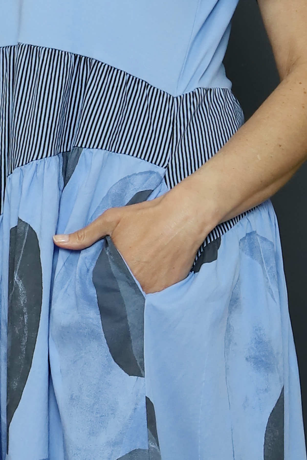 Hepworth Pebble Cotton Dress Powder Blue