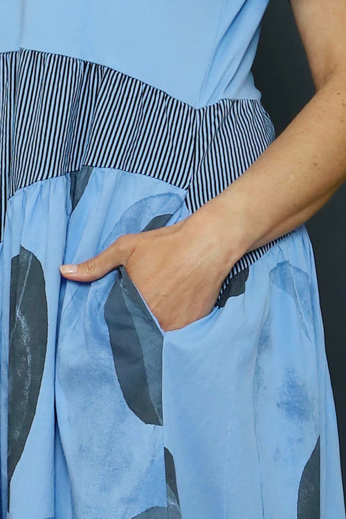 Hepworth Pebble Cotton Dress Powder Blue - Image 3