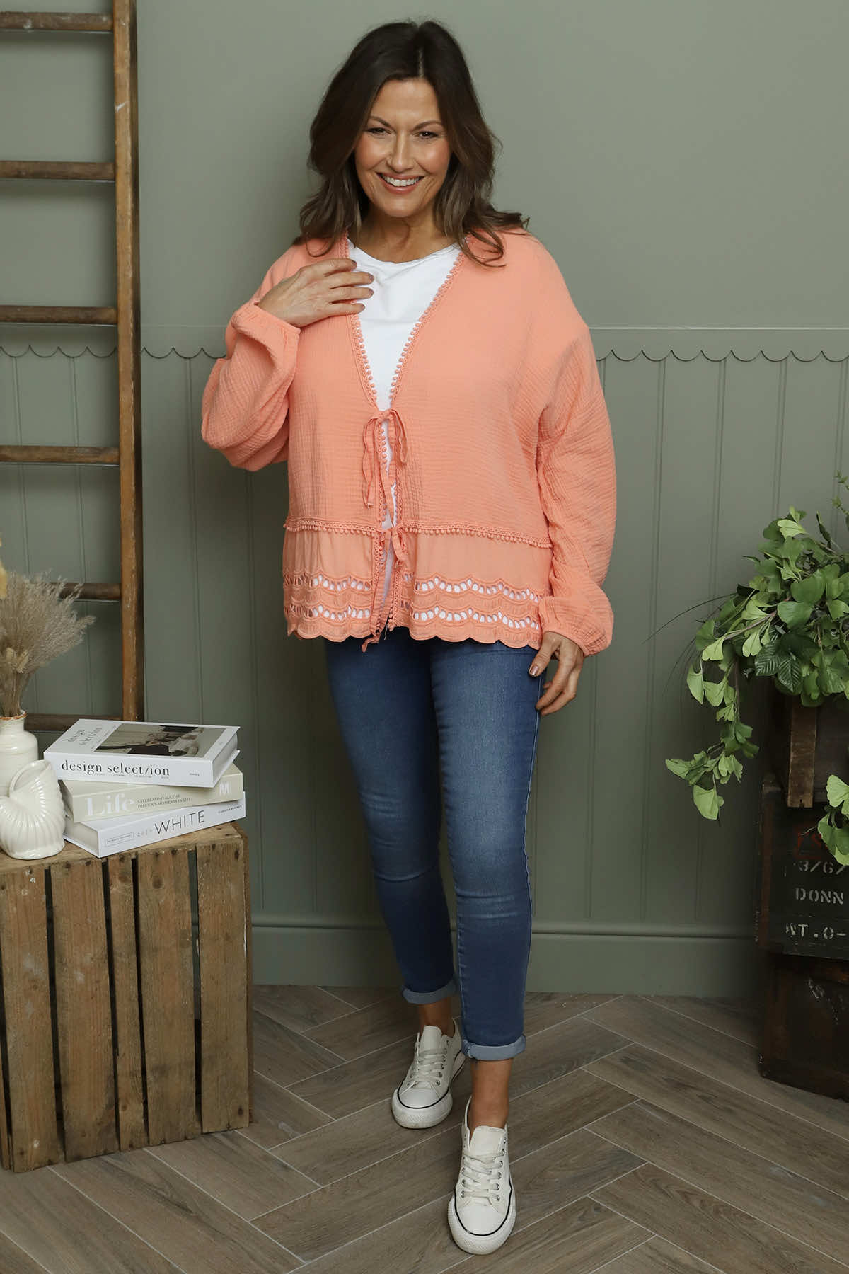 Kalkan Crinkle Cotton Jacket Orange