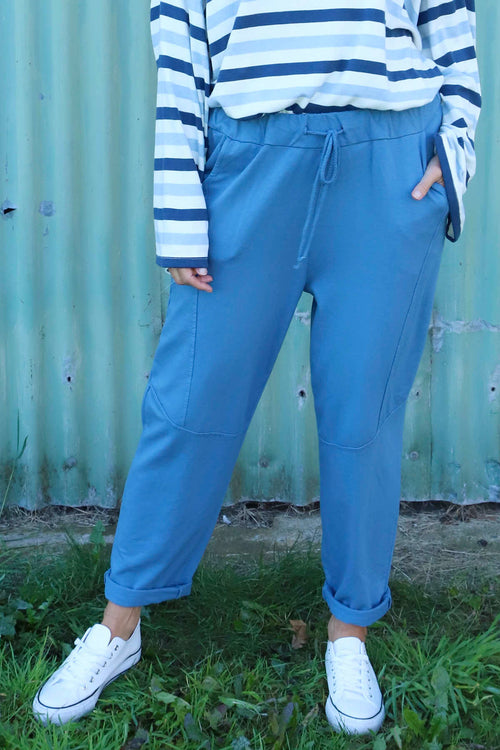 Katie Cotton Joggers Blue