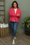 Kalkan Crinkle Cotton Jacket Fuchsia