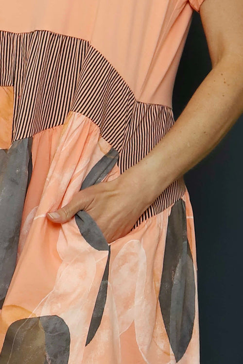 Hepworth Pebble Cotton Dress Orange - Image 3