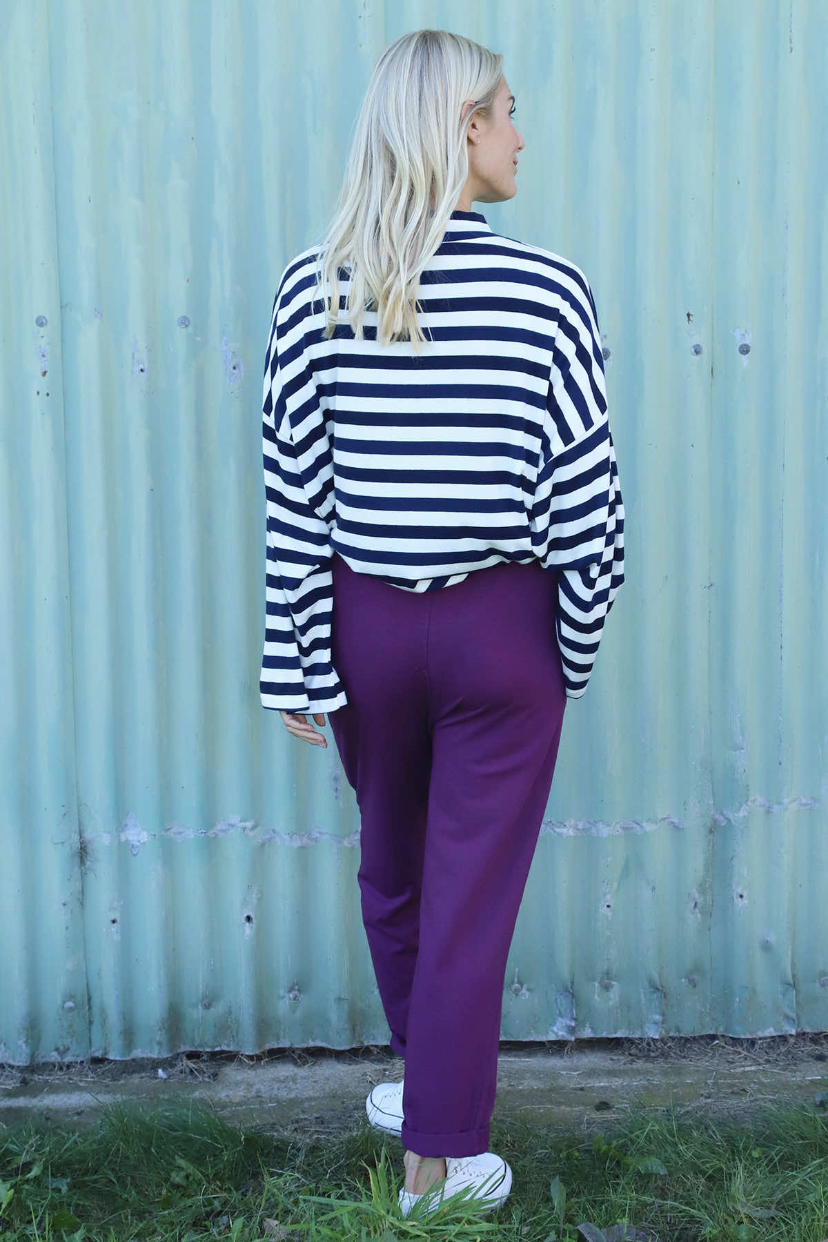 Katie Cotton Joggers Purple