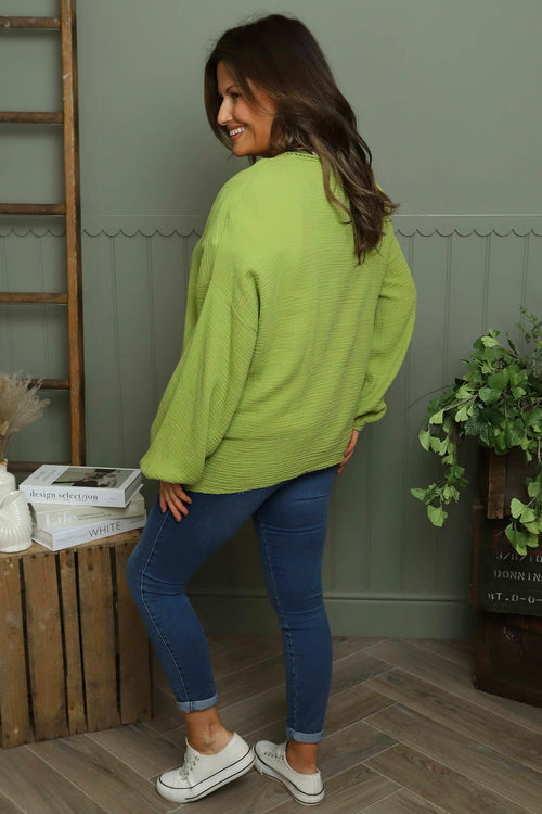 Kalkan Crinkle Cotton Jacket Olive - Image 4