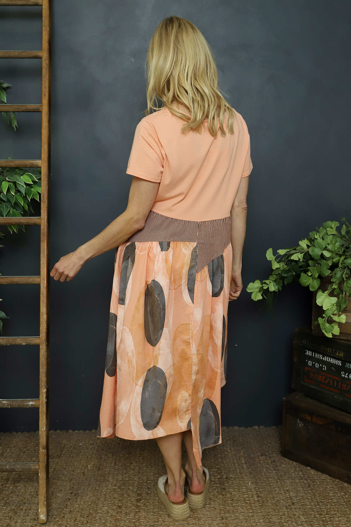 Hepworth Pebble Cotton Dress Orange