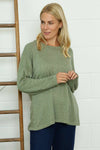 Sierra Sparkle Stripe Knitted Top Khaki