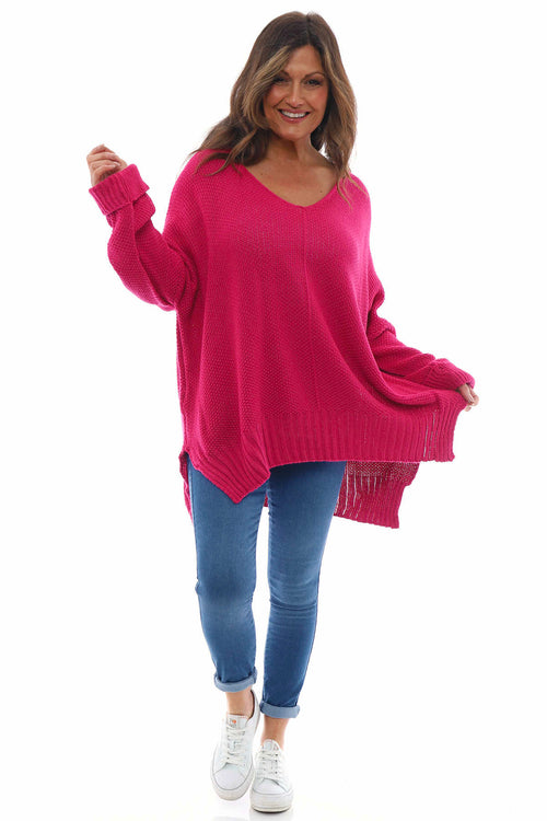 Bo Slouch Jumper Hot Pink - Image 1