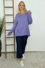 Sierra Sparkle Stripe Knitted Top Lilac Lilac - Sierra Sparkle Stripe Knitted Top Lilac