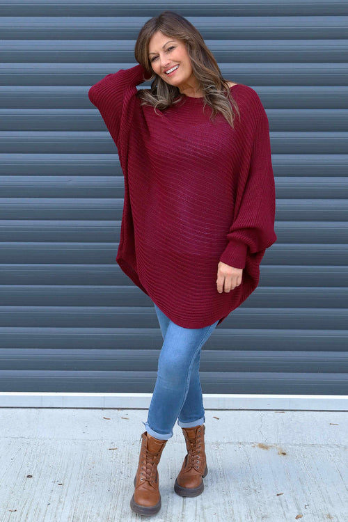 Lauren Knitted Jumper Wine - Image 3