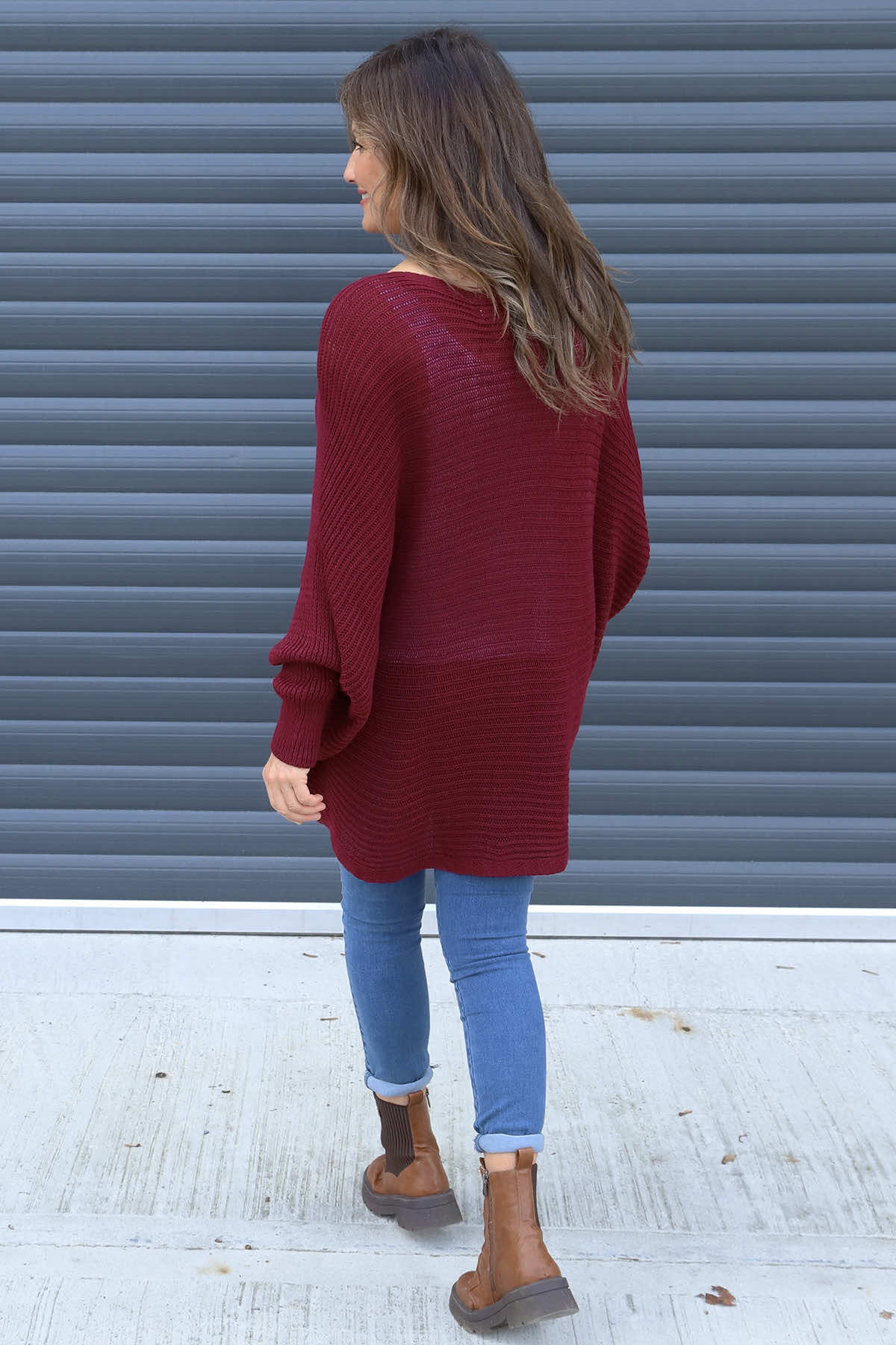 Lauren Knitted Jumper Wine