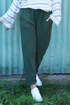 Katie Cotton Joggers Khaki