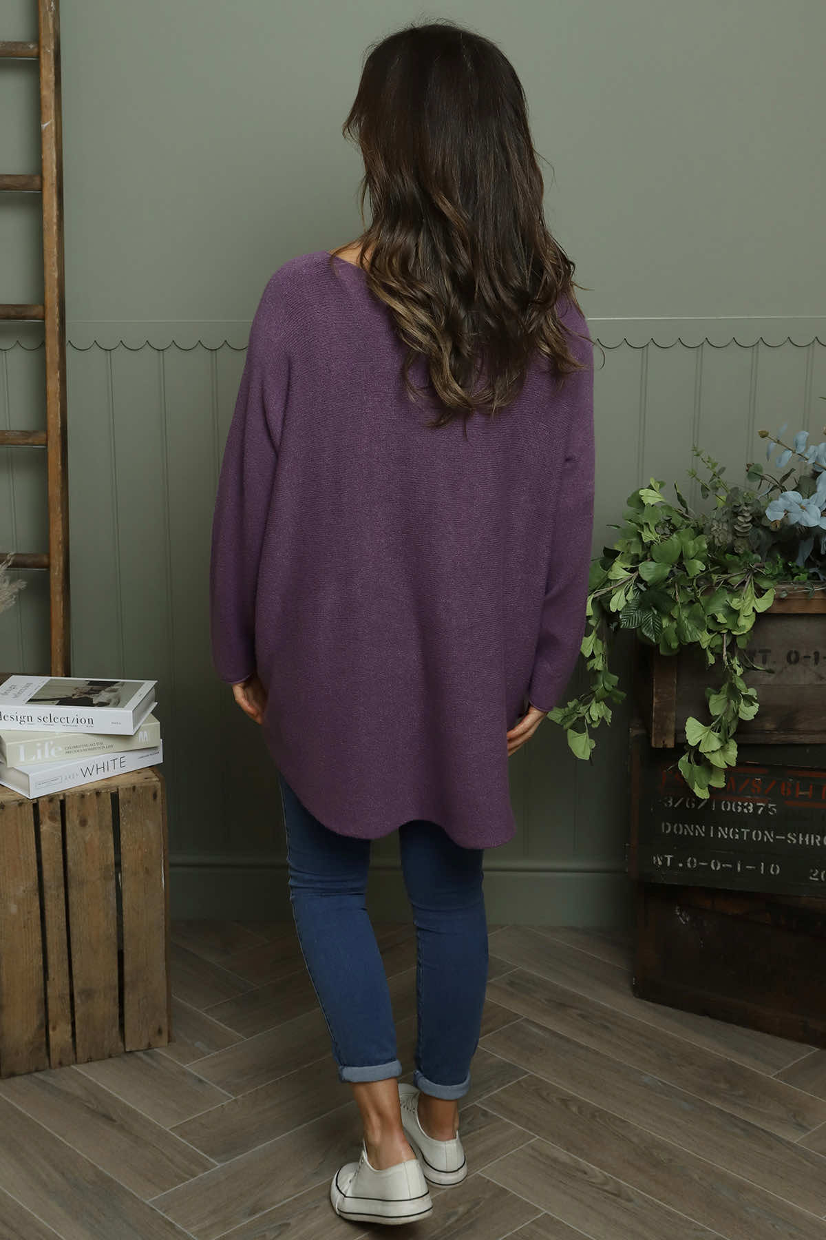 Lynna V-Neck Jumper Purple