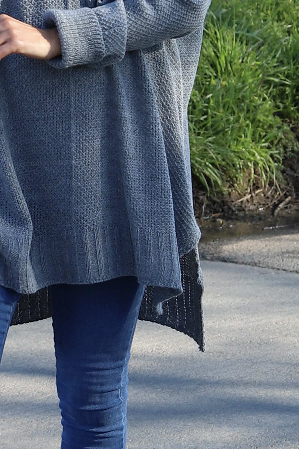 Bo Slouch V-Neck Jumper Mid Grey