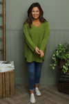 Lynna V-Neck Jumper Olive