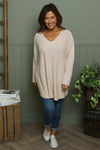 Lynna V-Neck Jumper Stone