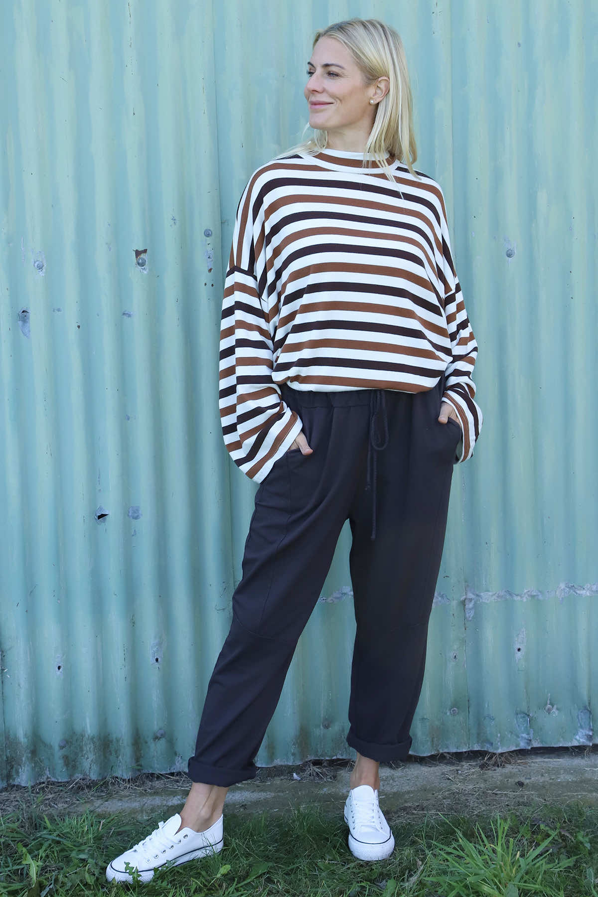 Katie Cotton Joggers Cocoa