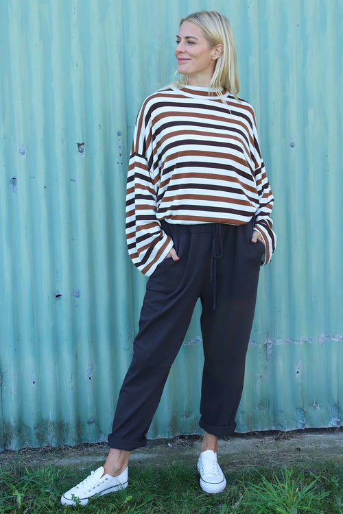 Katie Cotton Joggers Cocoa - Image 2