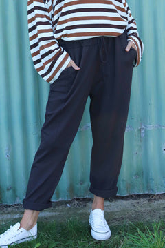 Katie Cotton Joggers Cocoa