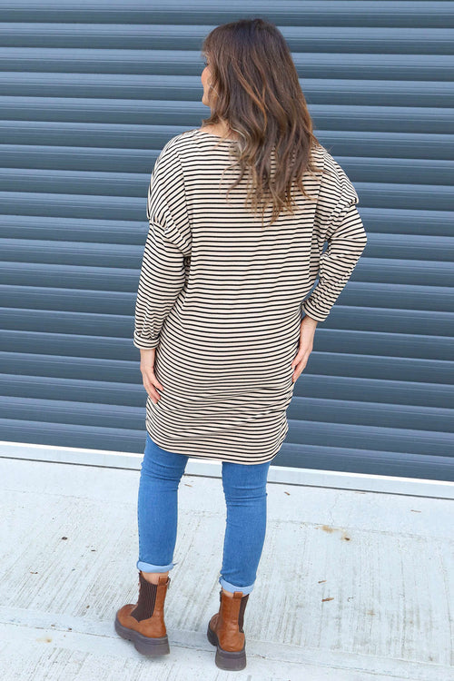 Nessie Stripe Cord Top Stone - Image 4