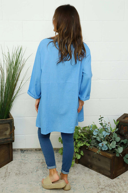 Annemarie Linen Tunic Powder Blue - Image 4