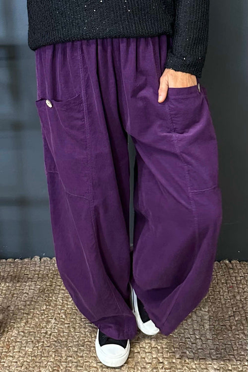Saint Laurent guarantee Purple Skinny Cord Trousers