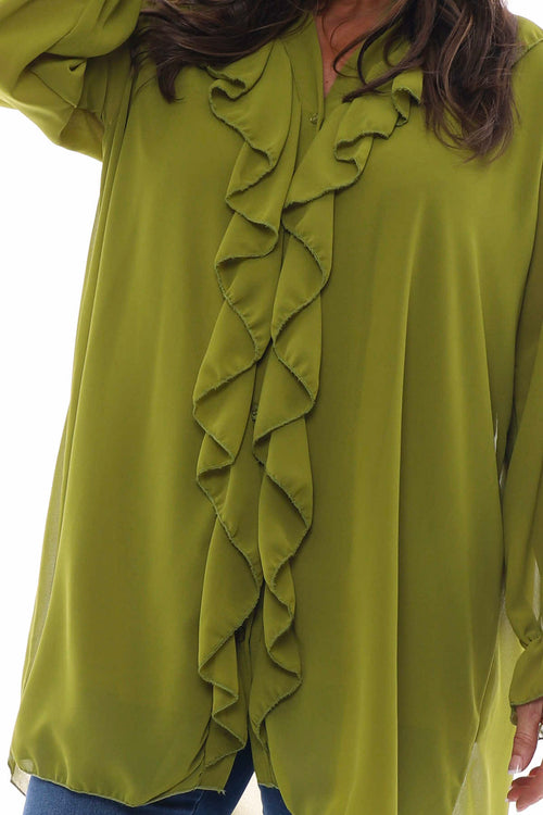 Dorota Shirt Tunic Moss - Image 3
