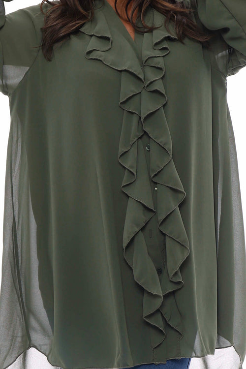 Dorota Shirt Tunic Khaki - Image 2