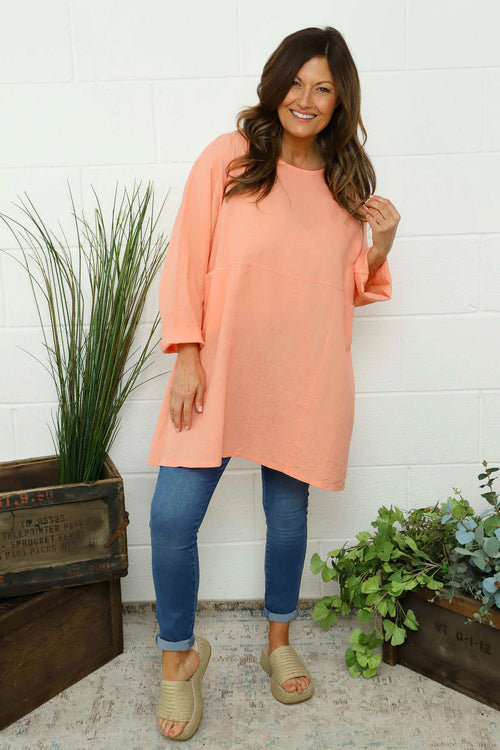 Annemarie Linen Tunic Orange - Image 1