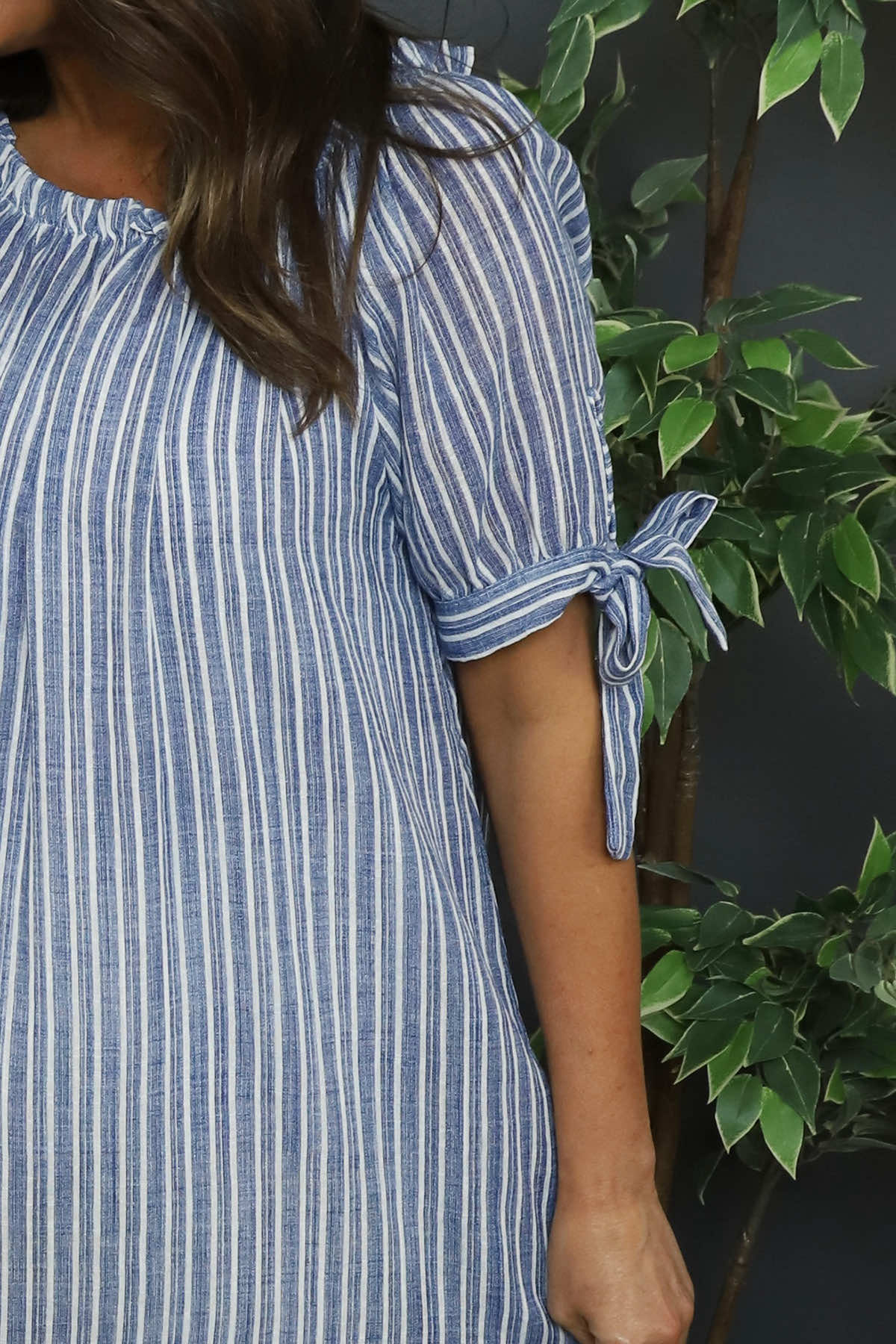 Palmina Stripe Cotton Dress Blue