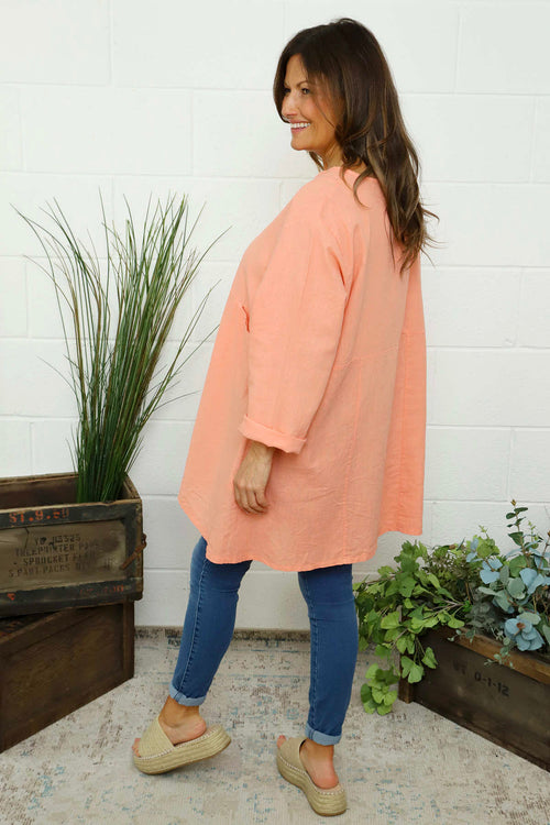 Annemarie Linen Tunic Orange - Image 4
