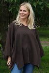 Nulvi V-Neck Linen Top Cocoa