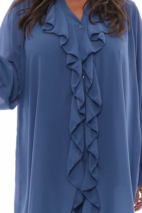Dorota Shirt Tunic Denim Blue - Image 3