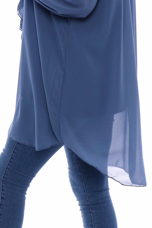 Dorota Shirt Tunic Denim Blue - Image 5