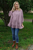 Dawsmere Button Linen Top Mauve