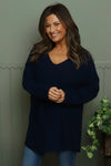 Lynna V-Neck Jumper Navy