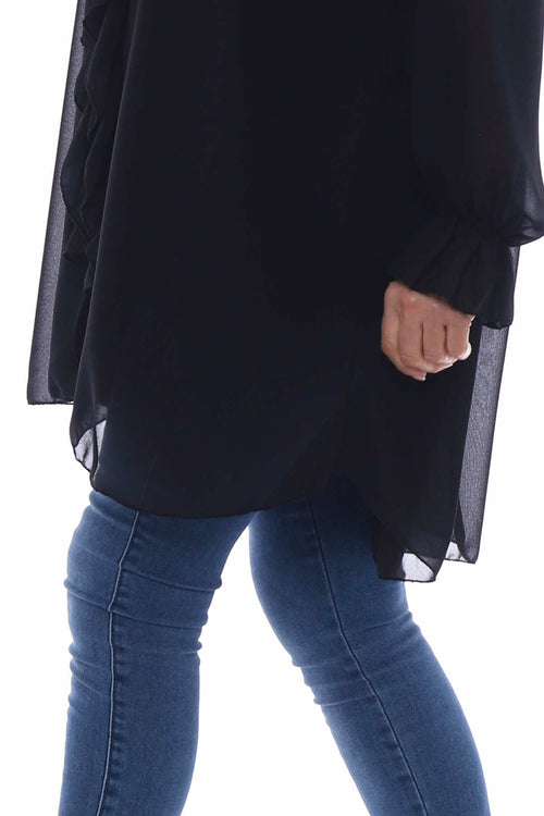 Dorota Shirt Tunic Black - Image 5
