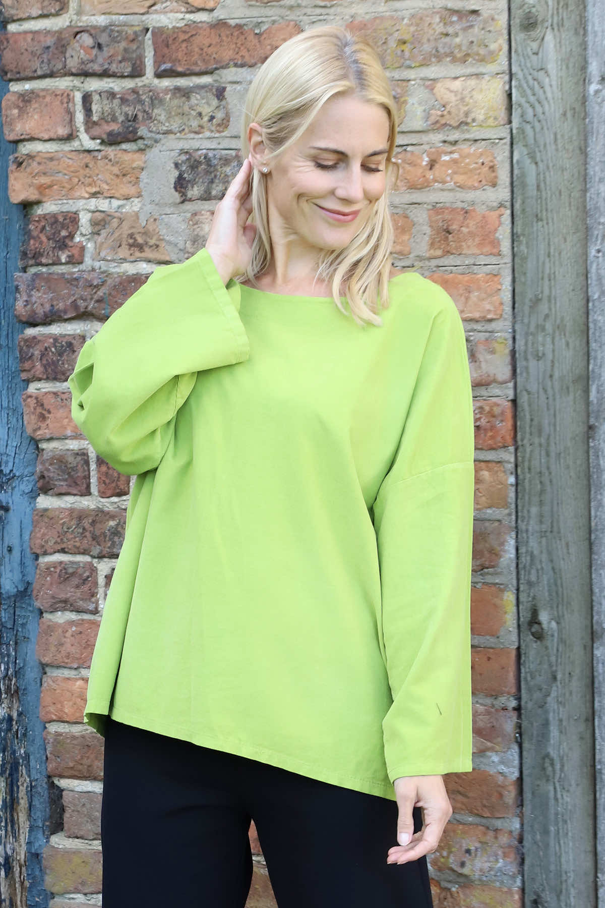 Ramona Needlecord Top Green