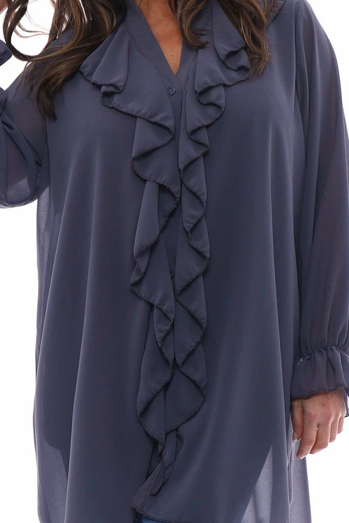 Dorota Shirt Tunic Charcoal - Image 3