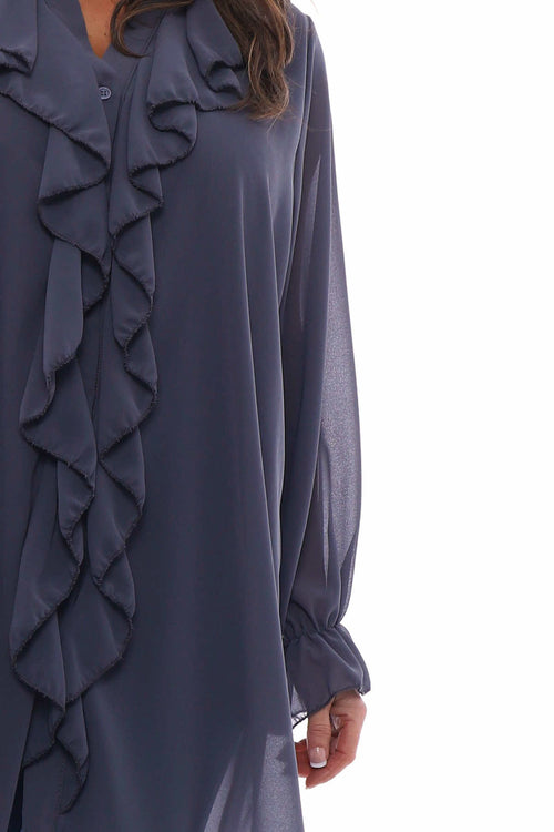 Dorota Shirt Tunic Charcoal - Image 4