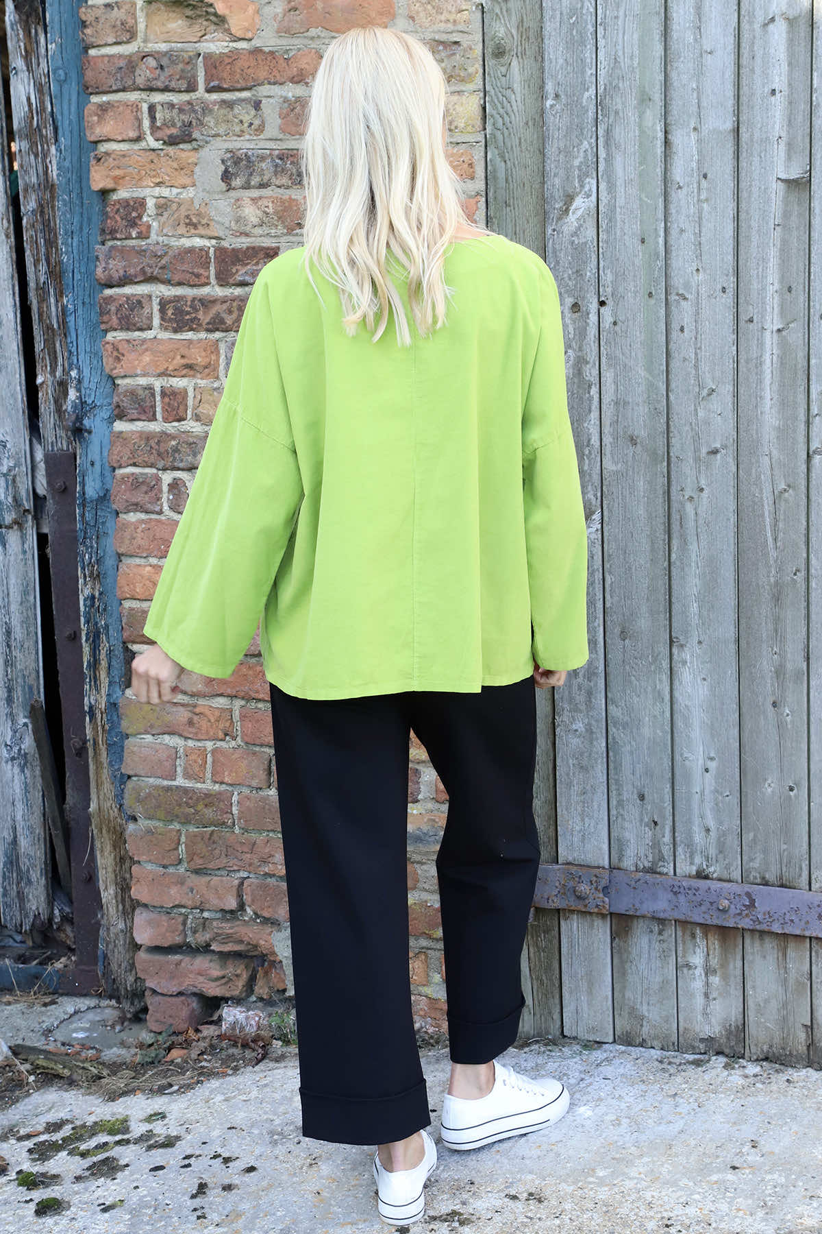 Ramona Needlecord Top Green