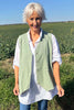 Maryam Linen Waistcoat Khaki