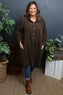 Lizzie Needlecord Button Tunic Cocoa