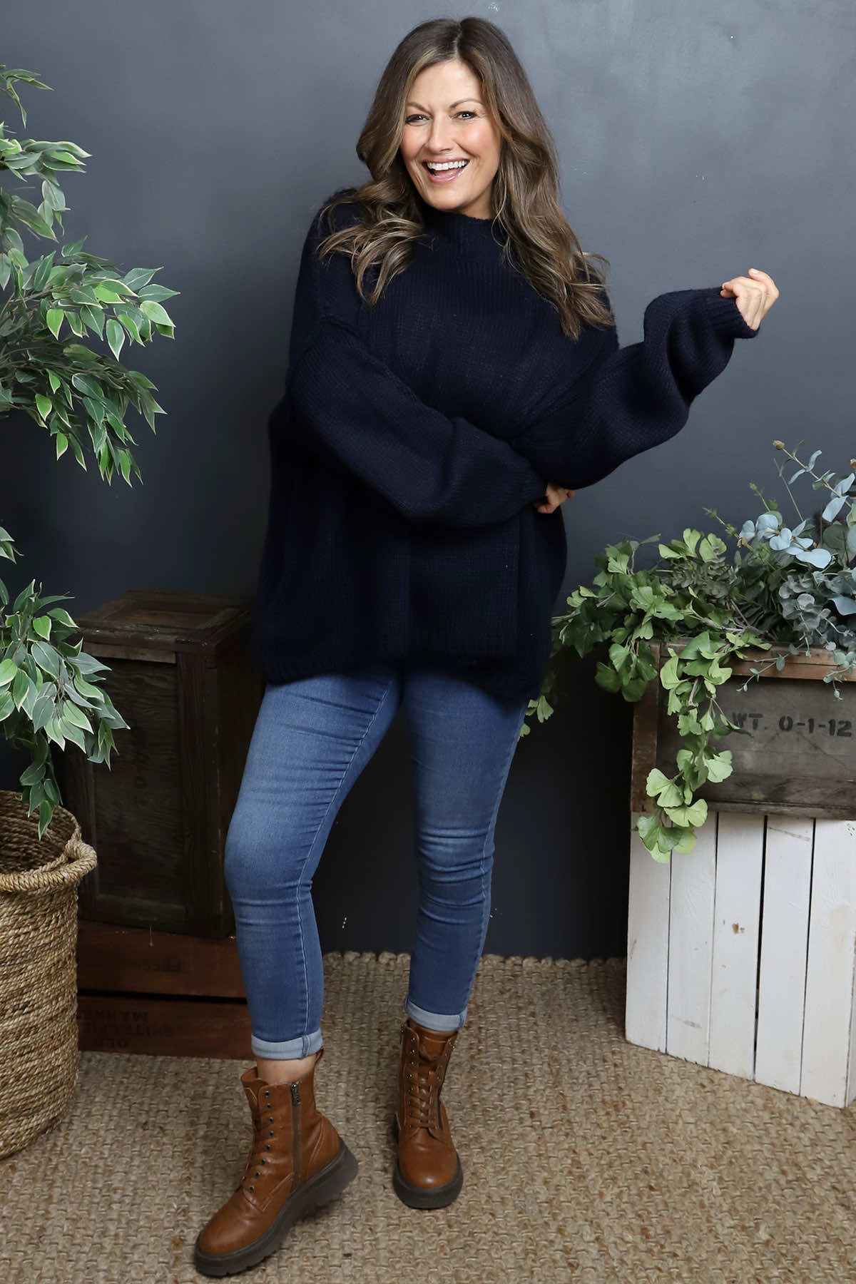 Alessia Knitted Jumper Navy
