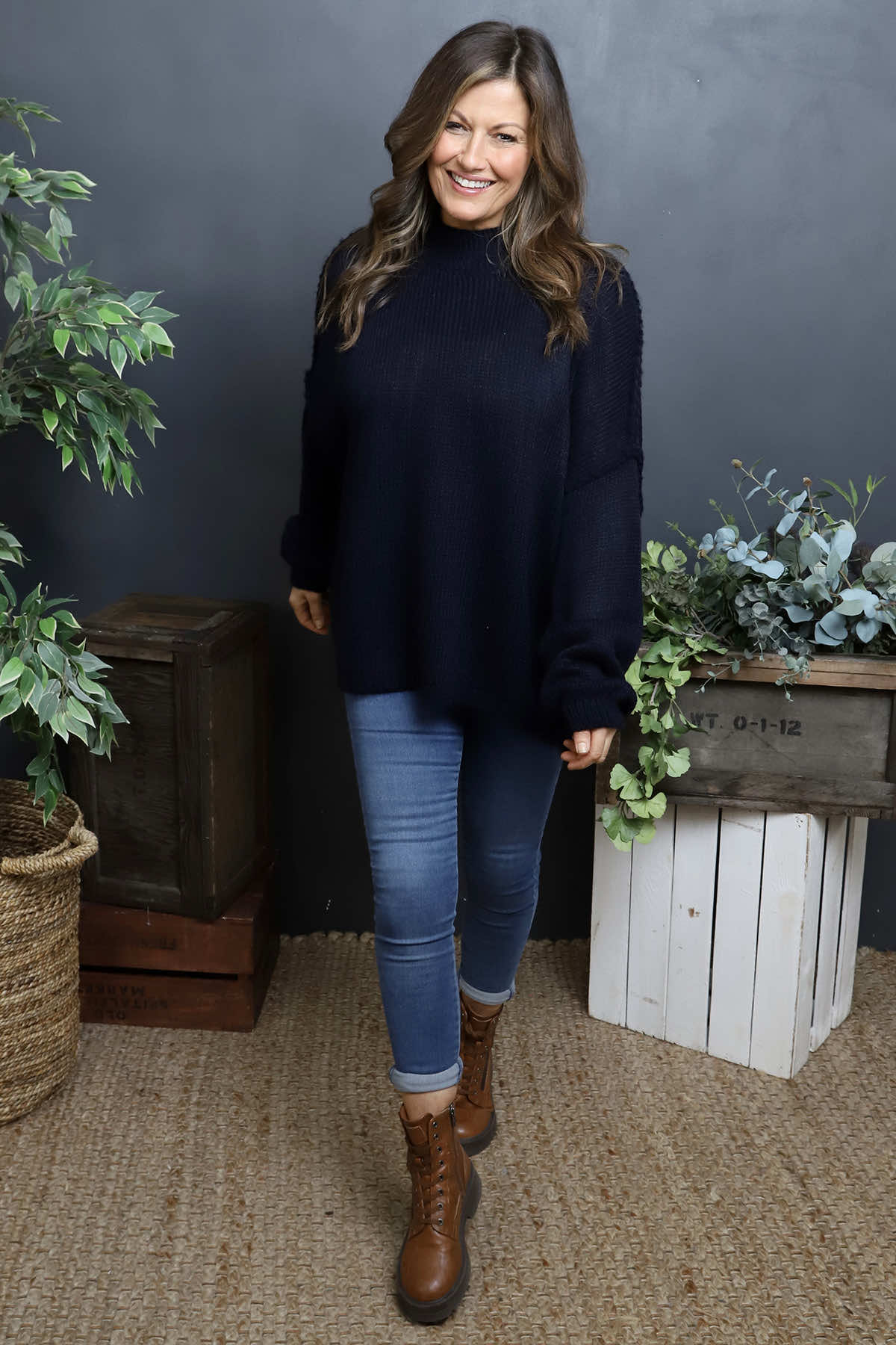 Alessia Knitted Jumper Navy