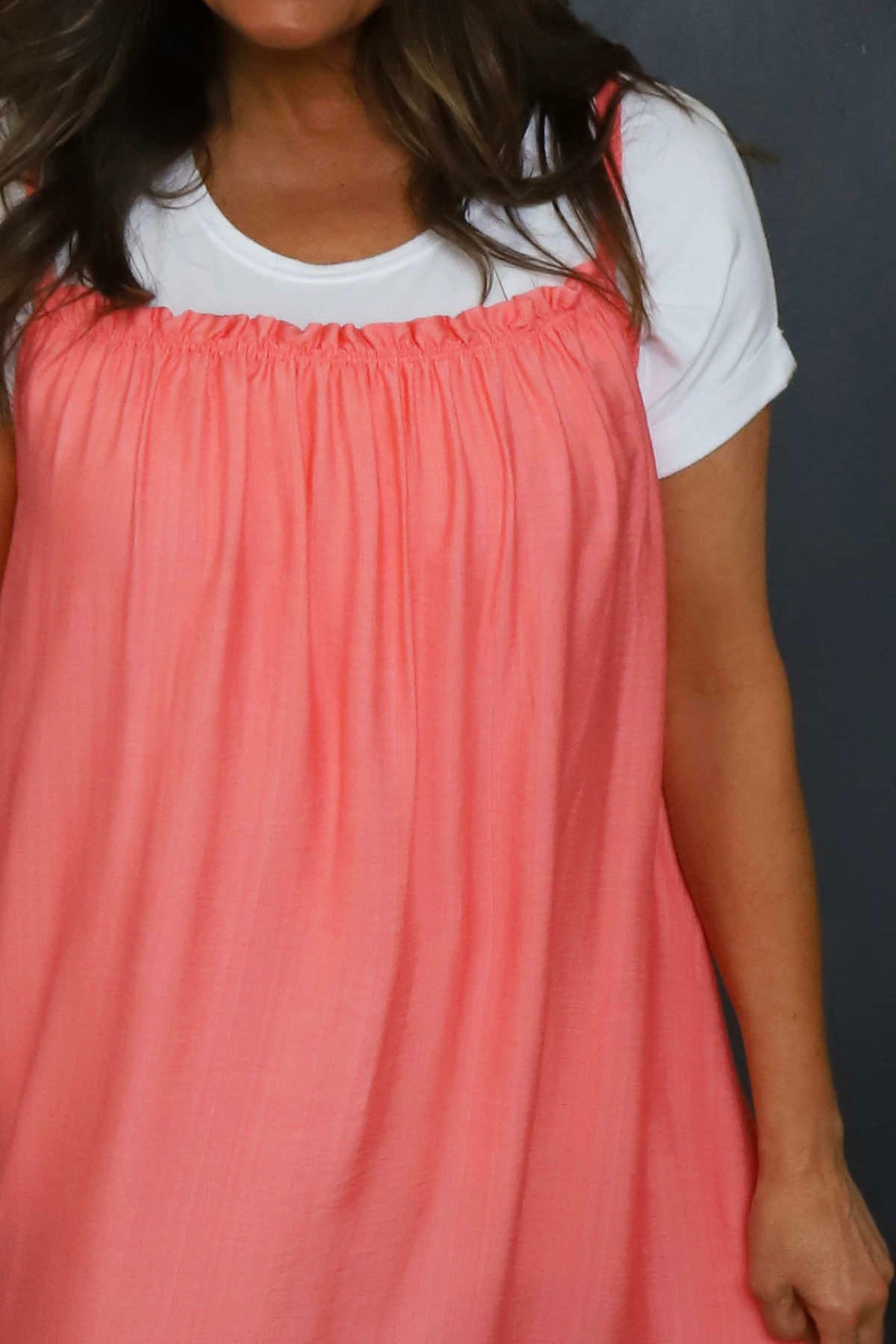 Zennor Strap Dress Coral