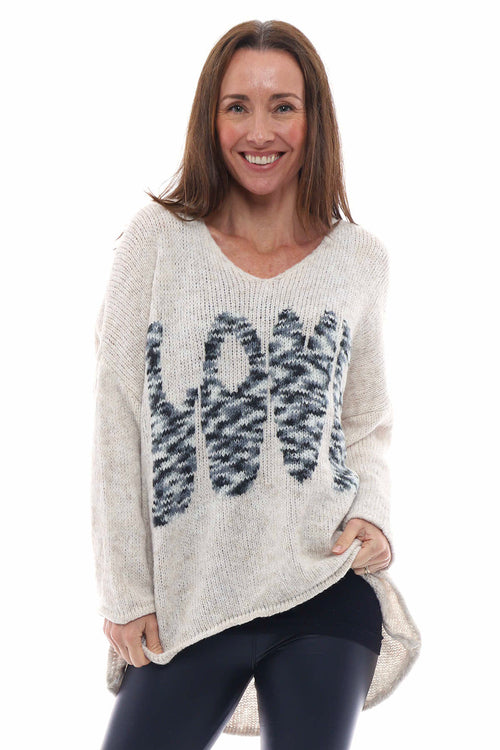 Love Knitted Jumper Mid Grey - Image 1