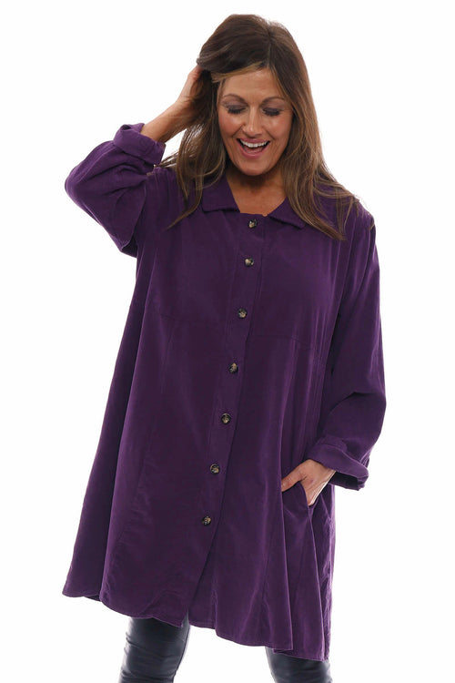 Molly Needlecord Shirt Purple