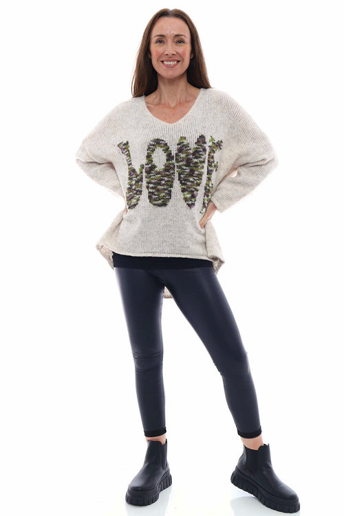 Love Knitted Jumper Khaki - Image 4