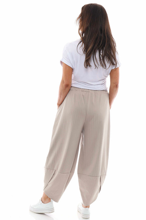 Blanca Stripe Pocket Trousers Light Mocha - Image 5